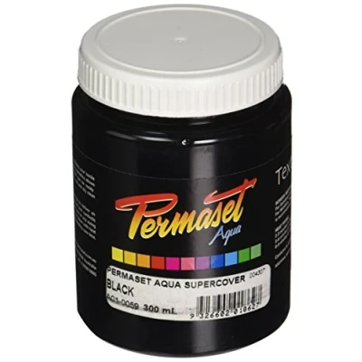 Imagen de Permaset Aqua tinta para serigrafía textil (300 ml, ecológico, negra)
