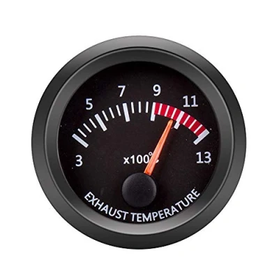 Imagen de ETOPARS Motor Coche Auto 52mm Kit medidor de Temperatura Gases Escape EGT EXT Puntero Indicador luz LED Blanco Universal