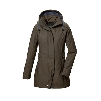 Imagen de G.I.G.A. DX Mujer Parka softshell/chaqueta softshell con capucha cremallera GW 22 WMN SFTSHLL PRK, olive brown, 46, 42210 000