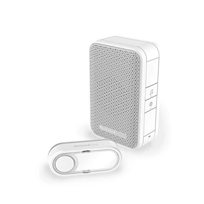 Imagen de Honeywell Home DC311S Serie 3, Timbre Portátil Inalámbrico con Pulsador (Blanco)