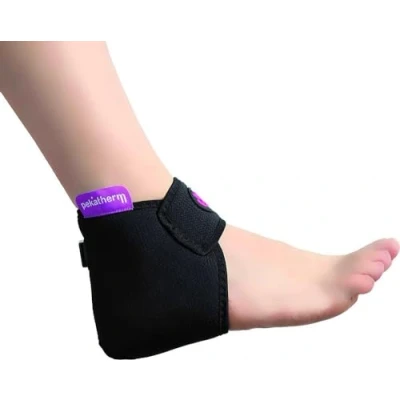 Imagen de Pekatherm Vendaje Térmico para el Tobillo con Batería de Litio Tamaño 16 x 13 cm 12 W Potencia Ayuda a Reducir Dolor las Articulaciones Color Negro AE804