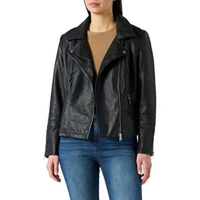 Imagen de ONLY Carmakoma Caremmy Biker PLUS SIZE Chaqueta de cuero sintético, Mujer, Talla: 46, Black