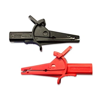 Imagen de PeakTech aislado 4 mm Pinzas de cocodrilo Cat III, 1 pieza, P 7015
