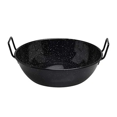 Imagen de Metaltex Sarten Honda Esmaltada, Acero Esmaltado. Color Negro 36 cm