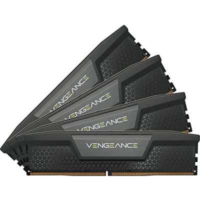 Imagen de Corsair Vengeance RGB DDR5 64GB (4x16GB) 6600MHz C32 Optimizada para Intel Memoria (Iluminación Dinámica de Diez Zonas, Regulación Voltaje a Bordo, Perfiles XMP 3.0 Personalizados) Negro