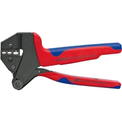 Imagen de Knipex Crimpadora de sistema para mordazas intercambiables bruñido, con fundas multicomponentes 200 mm 97 43 06