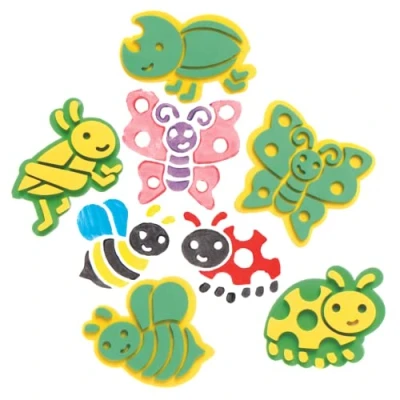 Imagen de Baker Ross AX857 sellos de Espuma Insectos Paquete 10, para niños, ideal proyectos artes y manualidades infantiles