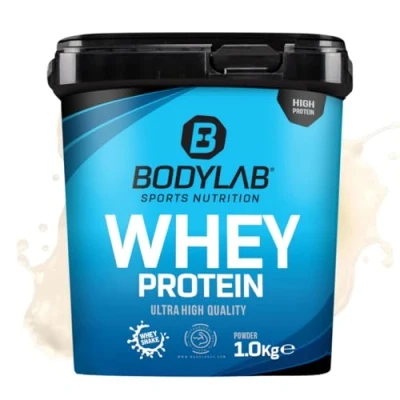 Imagen de Bodylab24 Whey Protein Powder Neutro 1kg, polvo rico en proteína para músculos más fuertes, la de suero puede promover construcción músculo, con 80% proteína, sin aspartamo