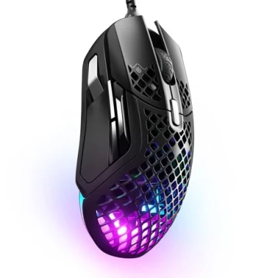 Imagen de SteelSeries Aerox 5 Ratón gaming perforado RGB Diseño ultraligero resistente al agua Sensor óptico TrueMove Air 18K DPI