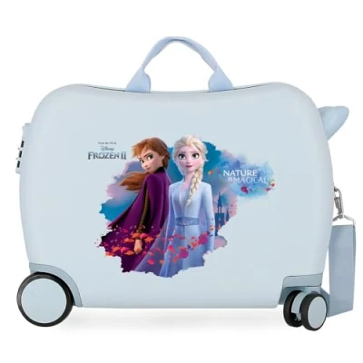 Imagen de Disney Frozen Nature is magical Maleta Infantil Azul 50x39x20 cms Rígida ABS Cierre combinación 34L 2,1Kgs 4 Ruedas Equipaje de Mano