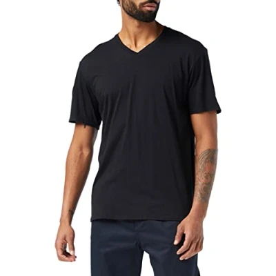 Imagen de GILDAN Camiseta de Estilo Suave con Cuello en V, Negro, XL para Hombre