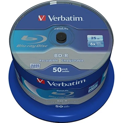 Imagen de 1x50 Verbatim Bd r Blu ray 25gb 6x Speed Datalife No id Cakebox
