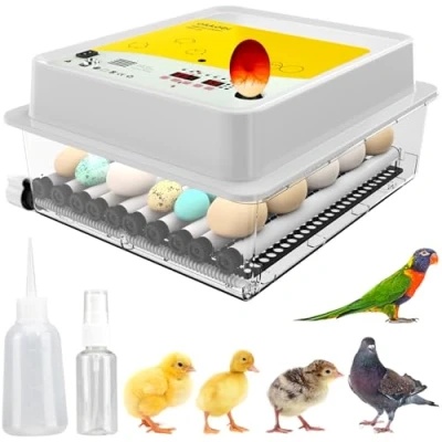 Imagen de Okköbi OBI 36 Incubadora huevos gallina automática para pollos, patos y otros pájaros + NUEVO 2024 Giro automático, control DE temperatura visor humedad GARANTÍA 5 AÑOS