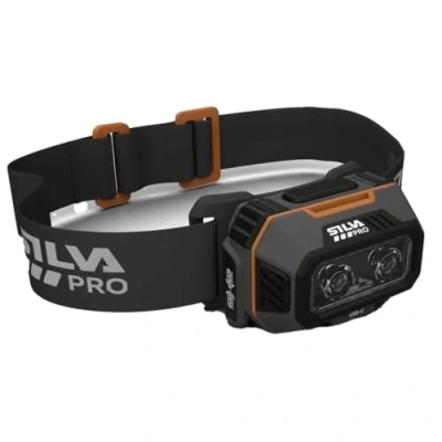 Imagen de Silva RoughLight 700 Linterna frontal con soporte magnético, recargable por USB, resistente al agua y polvo, 3 colores LED, visión nocturna, luz roja/naranja, a los golpes