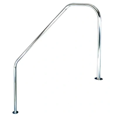Imagen de Pasamanos baranda de bajada piscina FX L. 1829mm. acero inoxidable. AISI 316. dos puntos apoyo escalones con tramo recto 458mm + inclinado. REGALO Limpiador