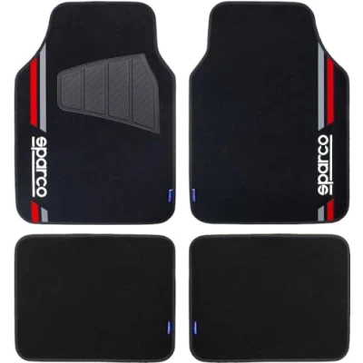 Imagen de SPARCO 508 CORSA SPCF508RD Juego de alfombrillas suelo PVC delante y detrás negro/rojo 68 x 48 cm, 37 cm norauto, oscaro, mister auto