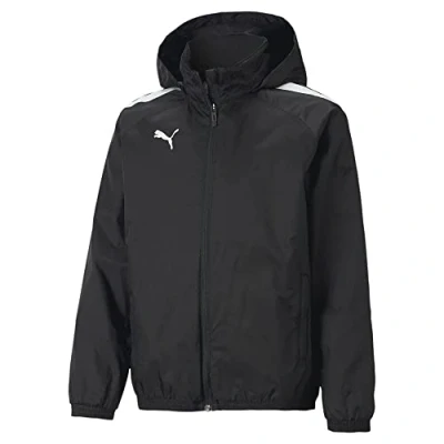 Imagen de Puma Teamliga ALL Weather Regen Chaqueta de entrenamiento para niños, Talla: 13 14a, Schwarz