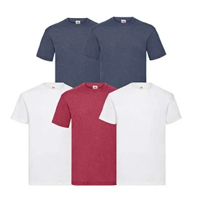 Imagen de Fruit of the Loom Camiseta original para hombre con logotipo, paquete de 5 unidades, M