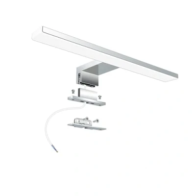 Imagen de Aogled Led Espejo Luz Baño 30 cm 5W 500LM 230V Blanco Neutro 4000K,Acero Inoxidable Clase II Slim luz,Placa de Sujeción en el Espejo/Armario/Pared Iluminación 300mm