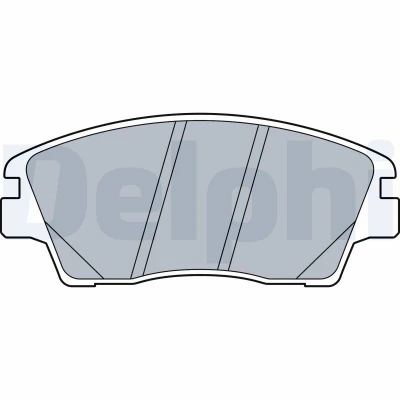 Imagen de DELPHI LP3519 Juego de pastillas freno con avisador acústico desgaste Chapa antichirridos sin accesorios HYUNDAI: Tucson, ix35, Kona SUV