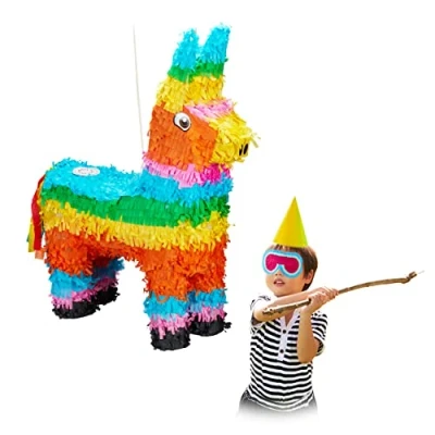 Imagen de Relaxdays Piñata Llama sin Relleno, Papel, Multicolor, 56 x 41 13 cm, Color, 1 Unidad (10026371)