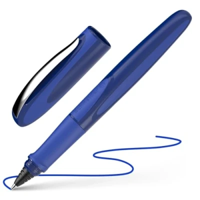 Imagen de Schneider 187815 Ray Bolígrafo roller (recargable con cartuchos de tinta estándar, apto para diestros y zurdos), color azul