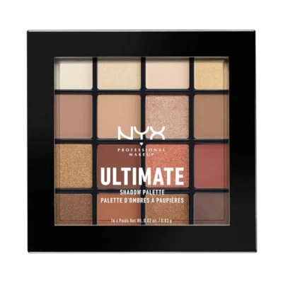 Imagen de NYX Professional Makeup Paleta de sombras Ojos Ultimate Shadow Palette, 16 ultra pigmentada, Larga duración, Fórmula Vegana, Warm Neutrals