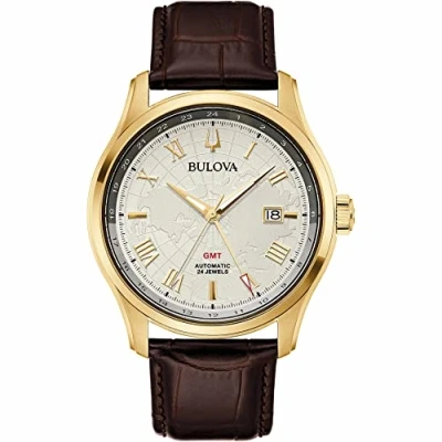 Imagen de Bulova Reloj Analógico para Hombres de Automático con Correa en Cuero 97B210