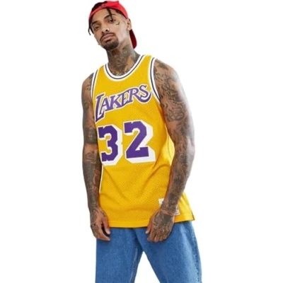 Imagen de Mitchell &amp; Ness NBA LOS Angeles Lakers Swingman Magic Johnson Top, Hombre, Talla: Small, Gold