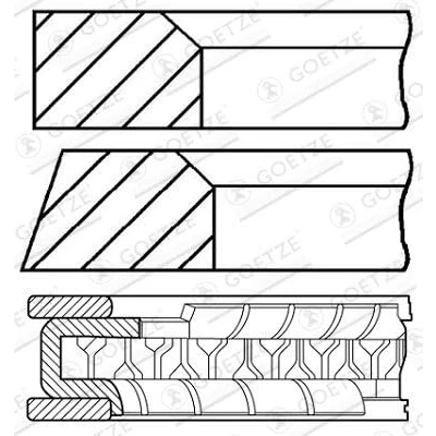 Imagen de GOETZE ENGINE 08 784607 00 Juego de Segmentos Pistón 81,8 0,5 FORD: Sierra Mk2 Hatchback