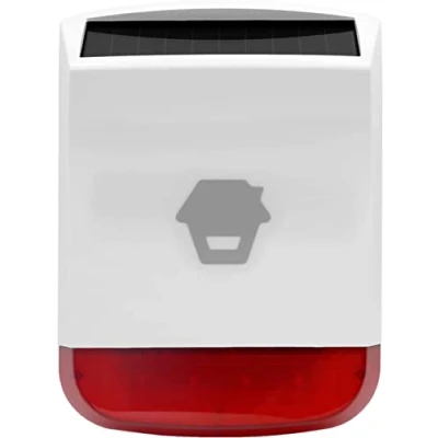 Imagen de Chuango SPS 260 Sirena Solar inalámbrica: Alarma antirrobo con luz estroboscópica roja Que Parpadea: Sistema de Seguridad Alto Rendimiento Volumen 110 dB Compatible Accesorios
