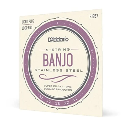Imagen de D&#039;Addario EJS57 11 22 Custom Tamaño Mediano 5 cuerdas de acero inoxidable pared para