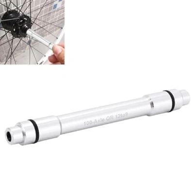 Imagen de Adaptador de Cubo Eje pasante para Bicicleta, liberación rápida, Bicicleta pincho rápida 12mm a 9mm(Plata)