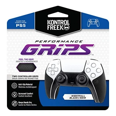 Imagen de KontrolFreek FPS Freek Edge para mando de PlayStation 4 (PS4) y 5 (PS5) Performance Thumbsticks 1 gran altura convexa, baja convexo Azul