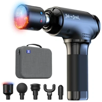 Imagen de Pistola de Masaje Muscular Calor y frío, Bob and Brad T2 Pro Massage Gun, Masajeador Músculos Tejido Profundo 4000mAh Batería 10mm Amplitud, para Aliviar el Dolor