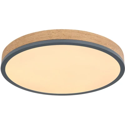 Imagen de Globo Lámpara LED de techo Doro, Ø 45 cm, grafito oscuro/madera, madera, 830