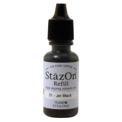 Imagen de Tsukineko Stazon Ink Refill, Jet Black by