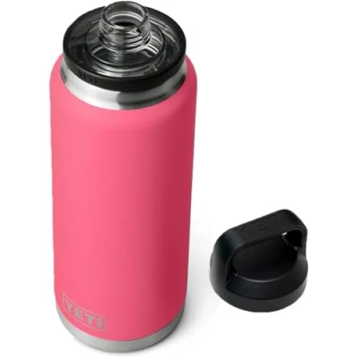Imagen de YETI Rambler Bottle Chug, Vacuum Insulated Stainless Steel with Chug Cap, Tropical Pink, 36 oz (1065 ml)