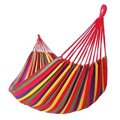 Imagen de GOCAN hamacas Jardin amacas de Exterior Extra Grande Lona 220x160cm Longitud Total 350cm Carga 300kg Hamaca Doble amaca Colgante para Patio Porche e Interior(Arco Iris XXXL)