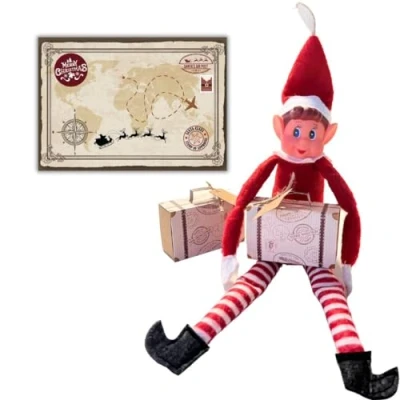 Imagen de Just A Little Something Accesorios de elfo Navidad ideas Paquete Llegada (maleta (paquete 2))