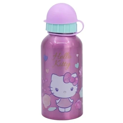 Imagen de botella de aluminio para niños cantimplora infantil agua reutilizable 400 ml Hello Kitty