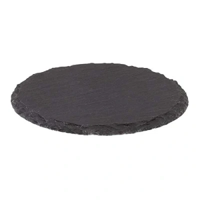 Imagen de Westmark 4 Posavasos de pizarra natural, Redondos, Con protección contra arañazos, ø 10 cm, Pizarra, Tapas + Friends, Antracita, 69202270