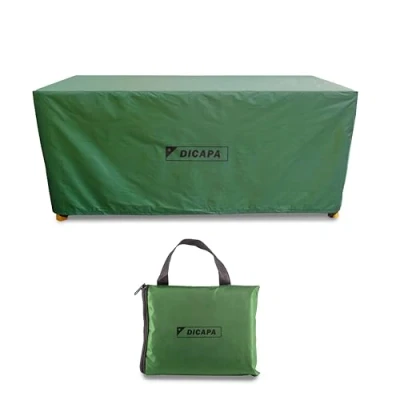 Imagen de DICAPA Funda Protectora para Muebles de Exterior, Mesa Exterior Impermeable (242x162x100cm) Jardín. Material y Resistente (Verde)
