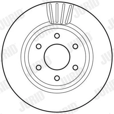 Imagen de JURID 562813JC Disco de freno 295,6 28 6 macizo revestido sin tornillos NISSAN: Pathfinder 3, NP300 Navara Pick up