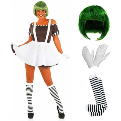 Imagen de Fun Shack Disfraz Trabajadora De La Fábrica Mujer, Fabrica Chocolate Personaje Pelicula Halloween Mujer Talla M