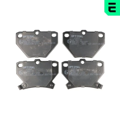 Imagen de OPTIMAL BP 10415 Juego de pastillas freno Eje trasero con avisador acústico desgaste TOYOTA: Corolla IX Hatchback, Yaris I Hatchback