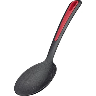 Imagen de Westmark Cuchara para servir ensalada, tamaño grande, escala interior de 20, 40 + 60 ml, plástico, color negro y rojo, 29642270
