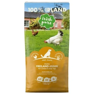 Imagen de Irish Pure Adulto Pollo con Algas Kelp Alimento Orgánico Seco para Perros, Sin Granos, Alto Contenido de Carne, Sistema Digestivo Sensible