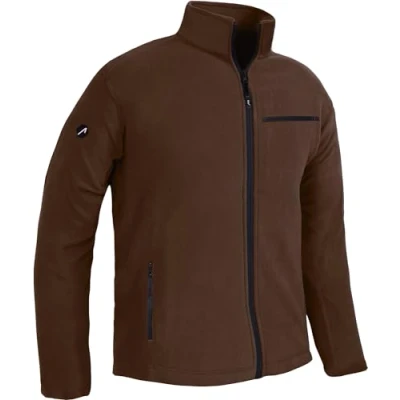 Imagen de ACE Chaqueta Polar Cálida Outdoor para Hombre sin Capucha Cremallera y Tres Bolsillos Marrón XL
