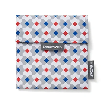 Imagen de Roll&#039;eat ® Porta Sandwich Reutilizable, Bolsa Ecológica sin BPA, Bocadillo de Color Eixample Snack&#039;n&#039;Go Tiles